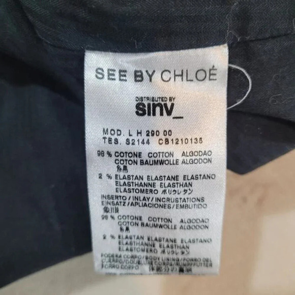 See by Chloe Black Zip Up Jacket - Size 10 - Picture 6 of 11